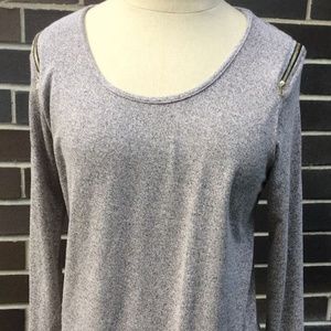 PAPERMOON Wigan Shoulder Zip Knit Top